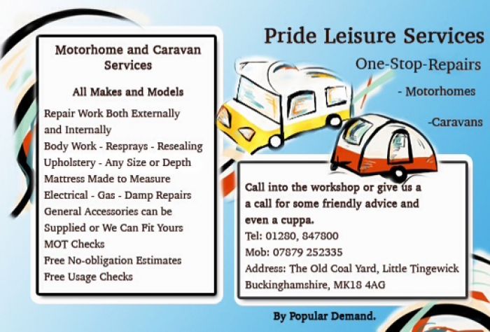 Pride Leisure Services - one stop repairs for motorhomes and caravans